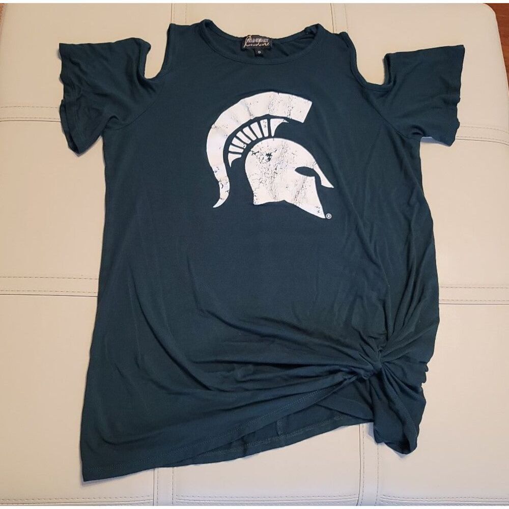 Gameday Couture, Cold Shoulder, Michigan Spartans size Small